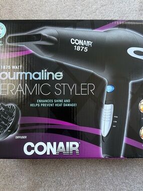 Conair Hairdryer Conair Tourmaline Ceramic Styler Conair Dryer NIB